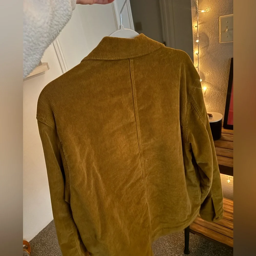 Lucky Brand Men's Corduroy Shirt Jacket in Mustard Brown
